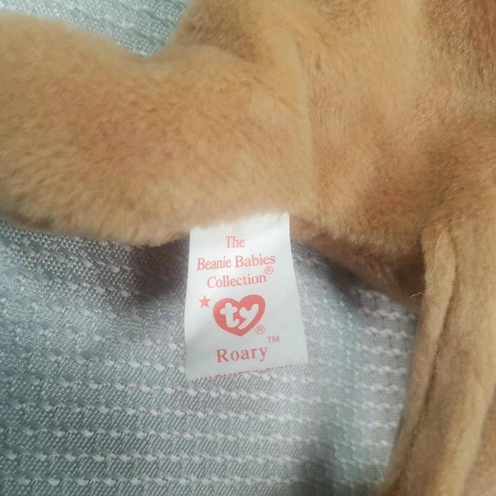 RARE Roary the Lion TY Beanie Baby 1996 Original With Errors And PVC Pellets‎
